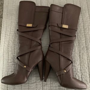 High boots with heel. Size 7